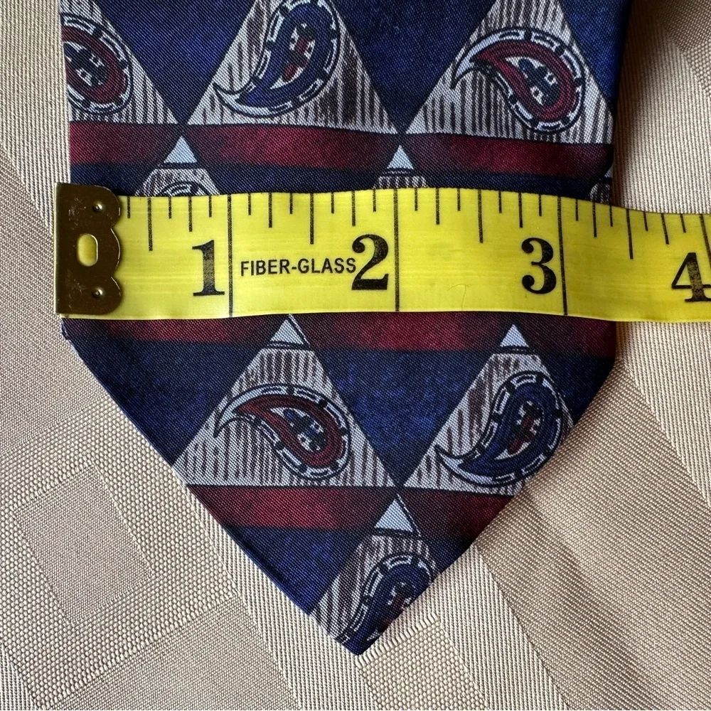 Men's Geometric Patterned Tie - Blue‎ and Red